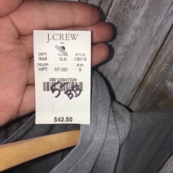 NWT J. Crew Collector Tees Grey Palm Tree Tee - Picture 5 of 5